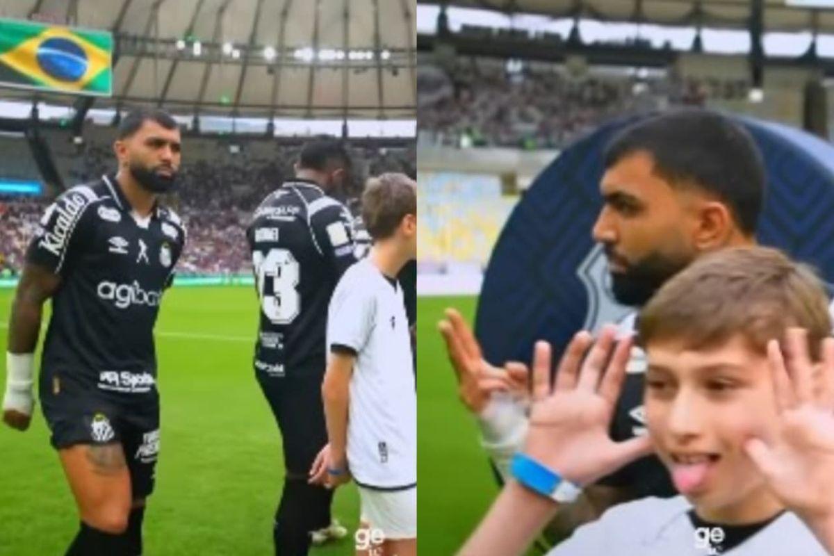 Gabigol provoca torcida do Fluminense ao exibir tatuagens de Libertadores durante vitória do Santos